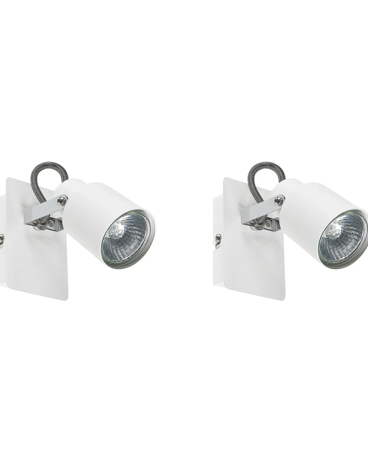 Zestaw 2 lamp spot BONTE Biały Metal Regulowana