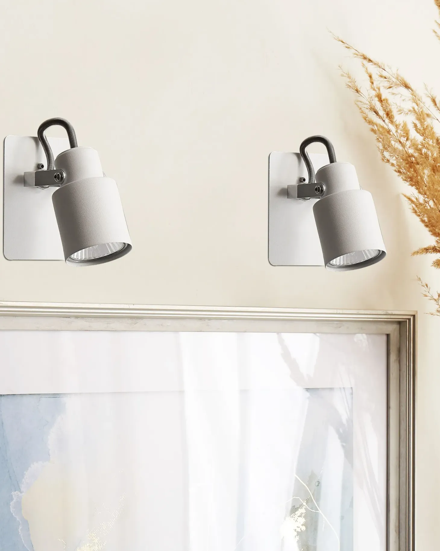 Zestaw 2 lamp spot BONTE Biały Metal Regulowana