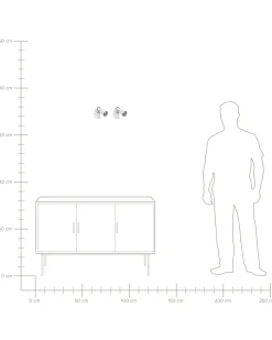 Zestaw 2 lamp spot BONTE Biały Metal Regulowana