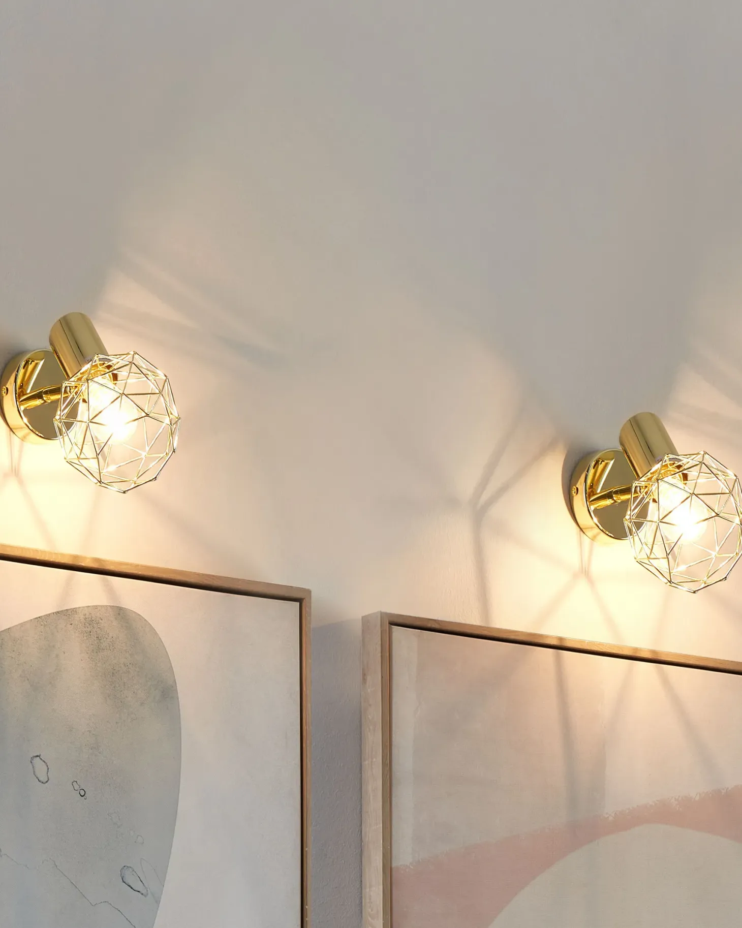 Zestaw 2 lamp spot CHENAB Złoty Metal Regulowana