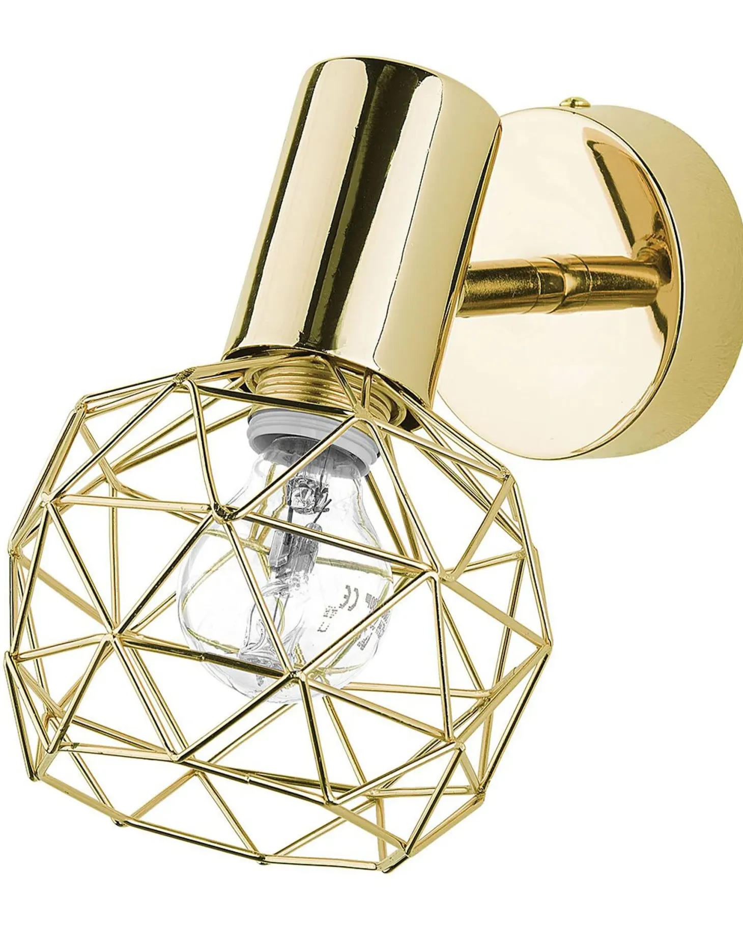 Zestaw 2 lamp spot CHENAB Złoty Metal Regulowana