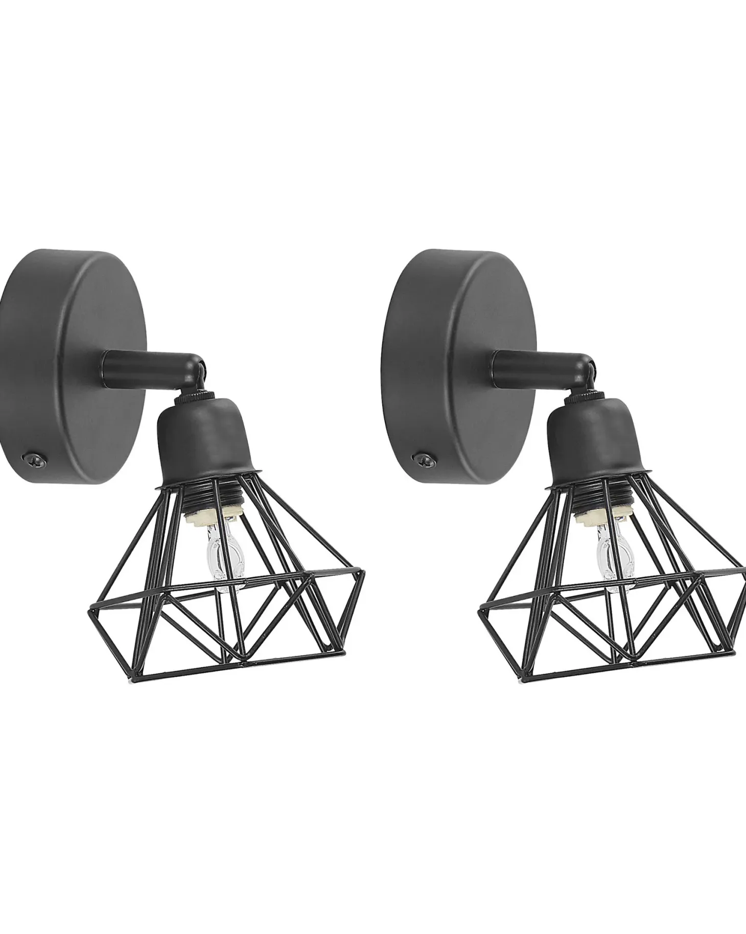 Zestaw 2 lamp spot ERMA Czarny Metal Regulowana