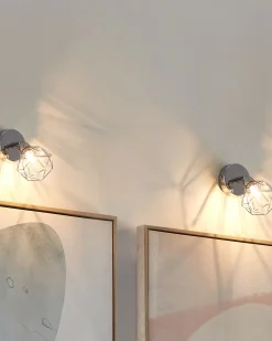 Zestaw 2 lamp spot ERMA Srebrny Metal Regulowana