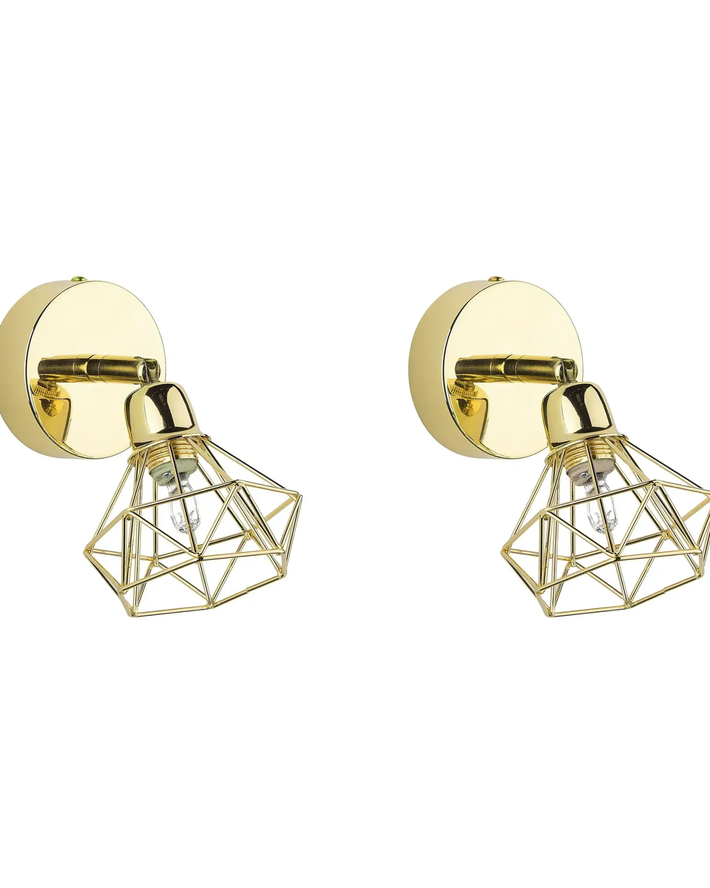 Zestaw 2 lamp spot ERMA Złoty Metal Regulowana