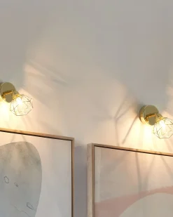 Zestaw 2 lamp spot ERMA Złoty Metal Regulowana