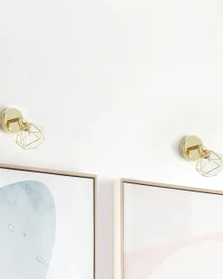 Zestaw 2 lamp spot ERMA Złoty Metal Regulowana