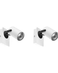Zestaw 2 lamp spot KLIP Biały Metal Regulowana