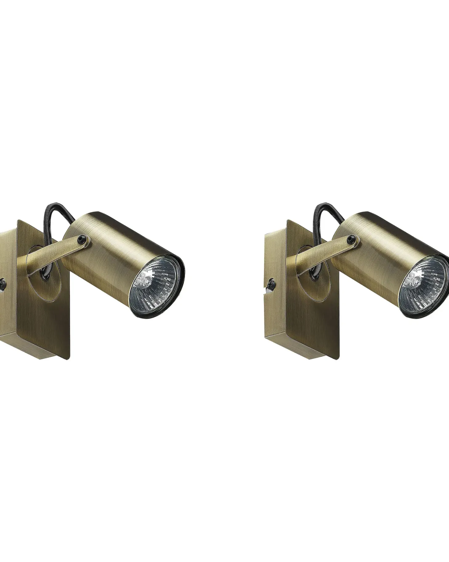 Zestaw 2 lamp spot KLIP Mosiężny Metal Regulowana
