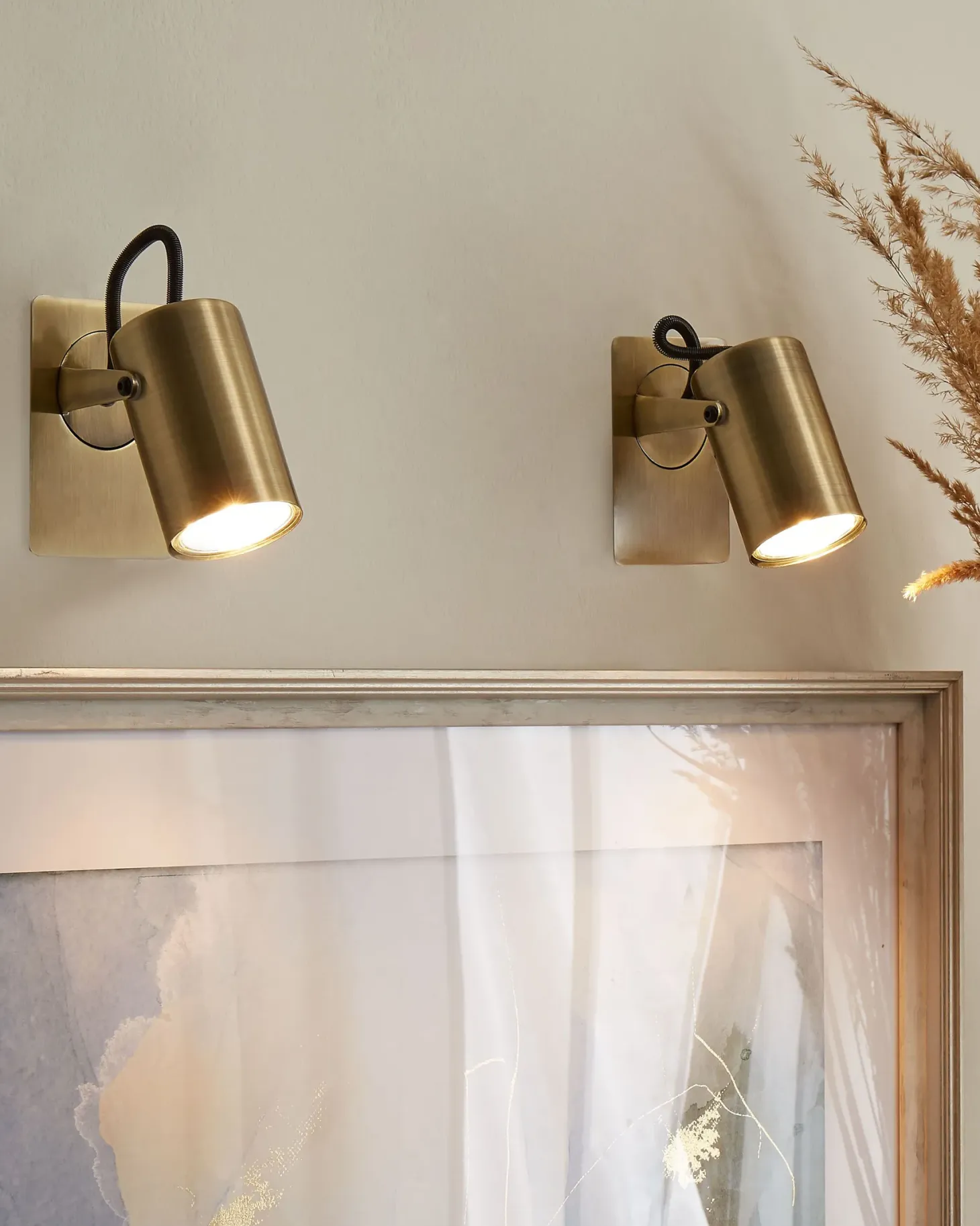 Zestaw 2 lamp spot KLIP Mosiężny Metal Regulowana