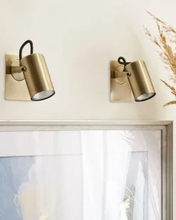 Zestaw 2 lamp spot KLIP Mosiężny Metal Regulowana