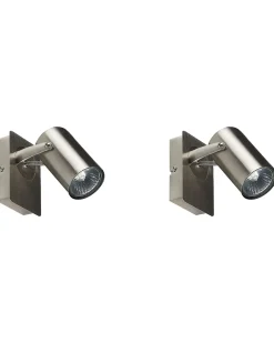 Zestaw 2 lamp spot KLIP Srebrny Metal Regulowana