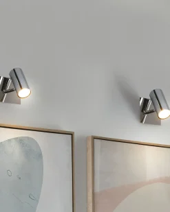 Zestaw 2 lamp spot ROSETTA Srebrny Metal Regulowana