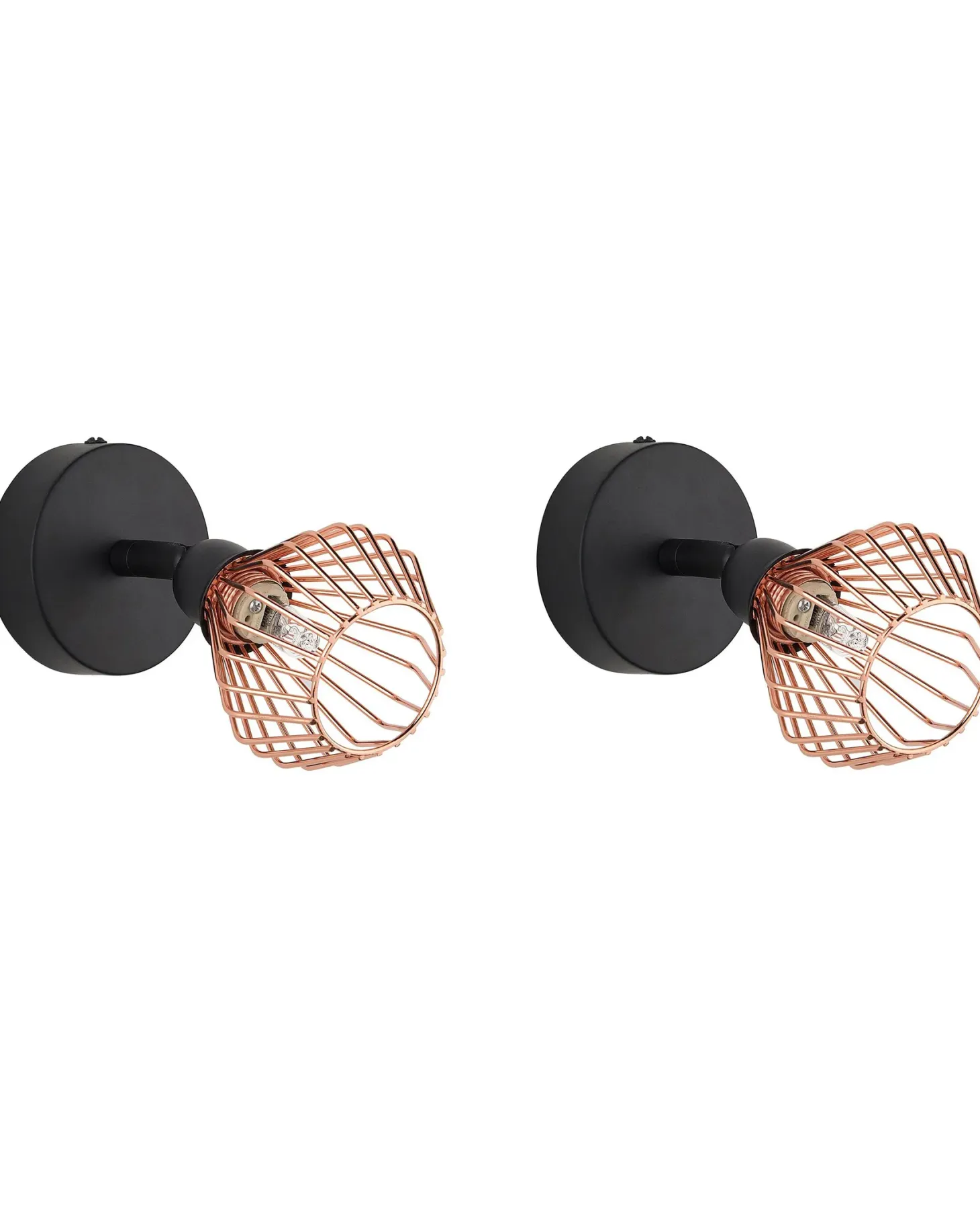 Zestaw 2 lamp spot VOLGA Czarny Metal Regulowana