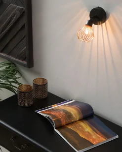 Zestaw 2 lamp spot VOLGA Czarny Metal Regulowana