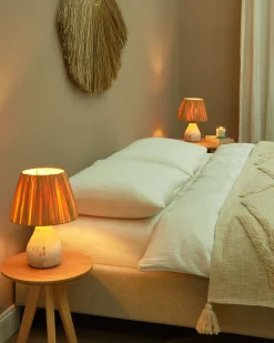 Zestaw 2 lamp stołowych ARWADITO Ceramika Złamana biel