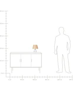 Zestaw 2 lamp stołowych ARWADITO Ceramika Złamana biel