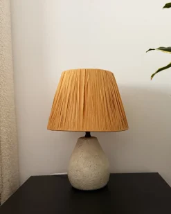 Zestaw 2 lamp stołowych ARWADITO Ceramika Złamana biel