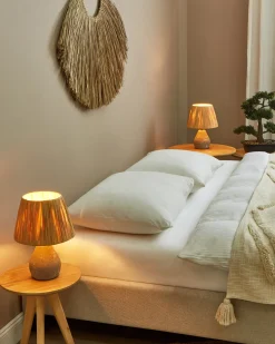 Zestaw 2 lamp stołowych ARWADITO Ceramika Szary