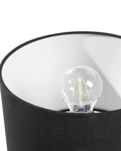 Zestaw 2 lamp stołowych TOBOL Drewno jesionowe Czarny