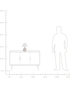 Zestaw 2 lamp stołowych ZEYI Ceramika Biały