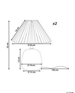 Zestaw 2 lamp stołowych ZEYI Ceramika Biały