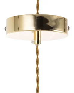 Clearance Zestaw 2 lamp wiszących ANZA Szkło Złoty Wszystkie Lampy|Lampy Wiszące