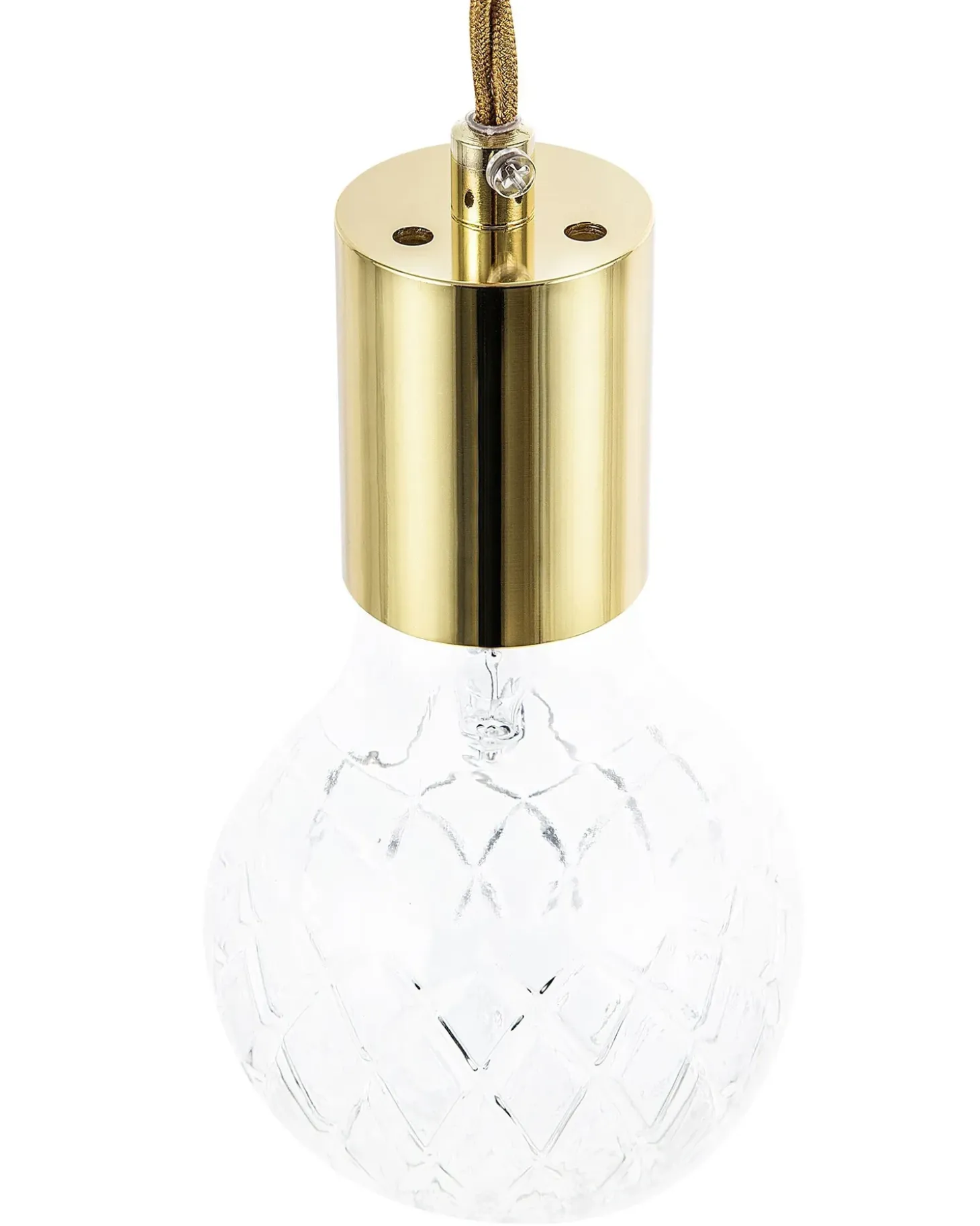 Clearance Zestaw 2 lamp wiszących ANZA Szkło Złoty Wszystkie Lampy|Lampy Wiszące
