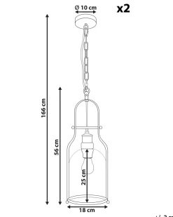 Best Zestaw lamp wiszących BASHILO Metal Wszystkie Lampy|Lampy Wiszące