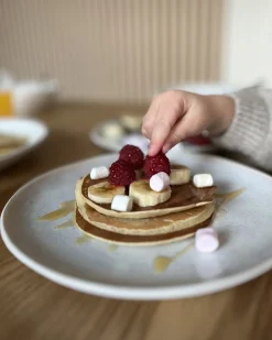 Zestaw 4 małych talerzy SESAME Kamionka Jasnoszary