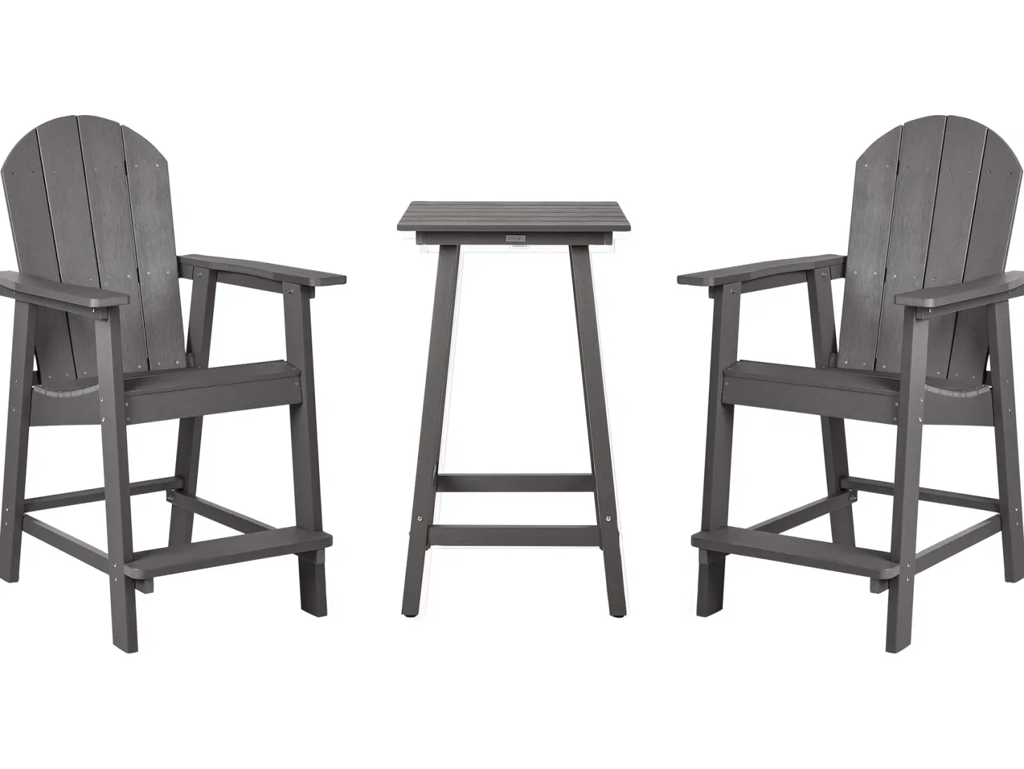 Zestaw mebli balkonowych ADIRONDACK Ciemnoszary