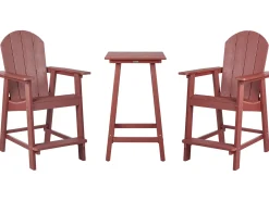 Zestaw mebli balkonowych ADIRONDACK Czerwony