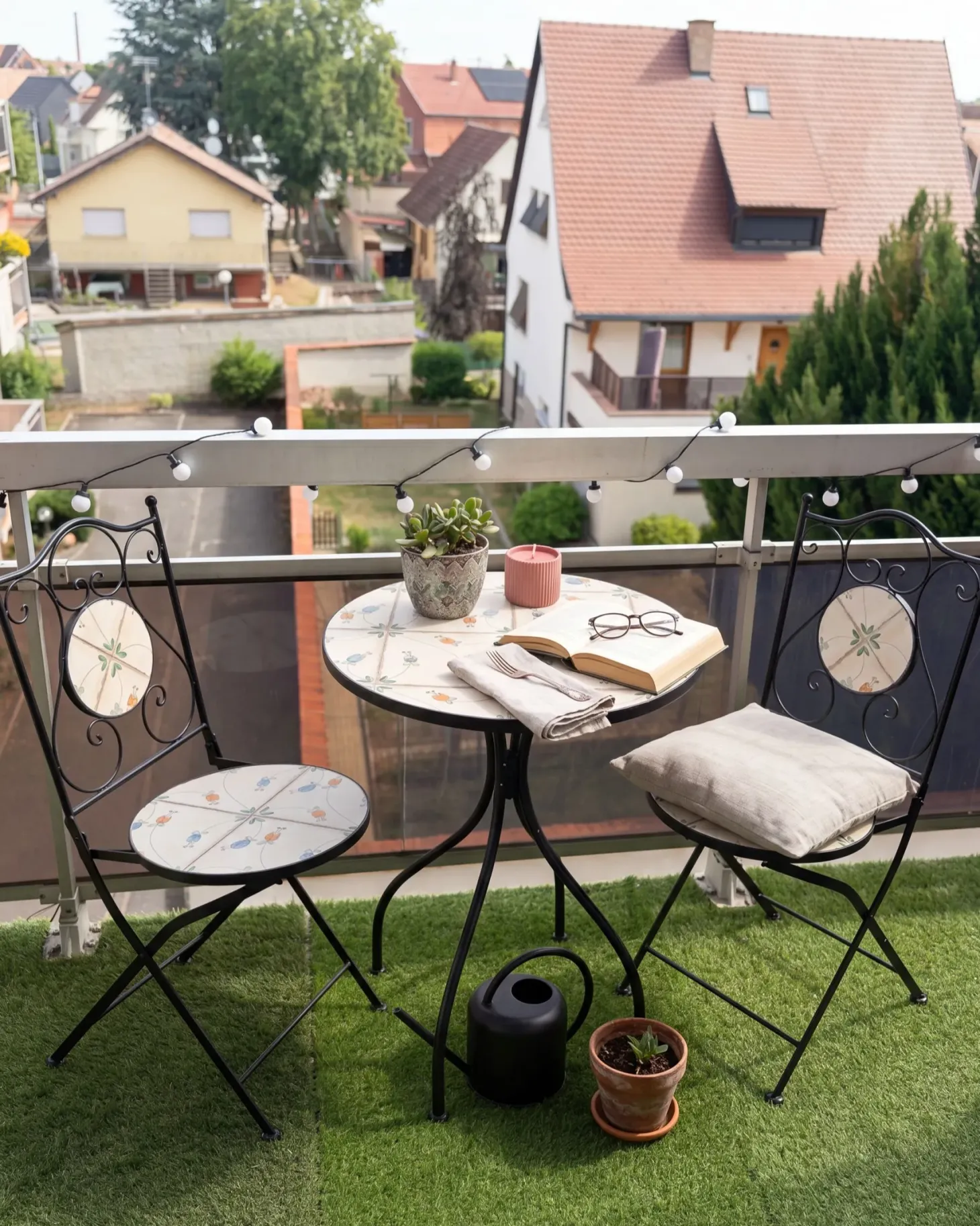 Zestaw mebli balkonowych CARONA Metal Czarny