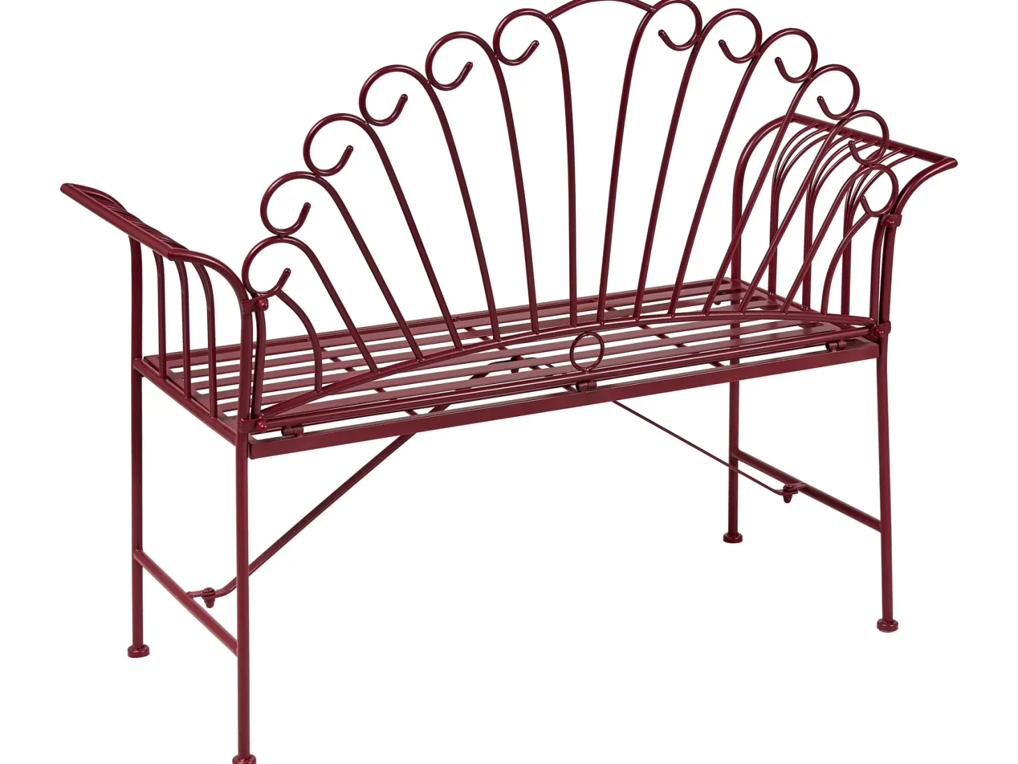 Zestaw mebli balkonowych CAVINIA Metal Burgundowy