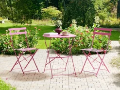 Zestaw mebli balkonowych Składane FIORI Metal Różowy