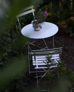 Zestaw mebli balkonowych Składane FIORI Metal Biały