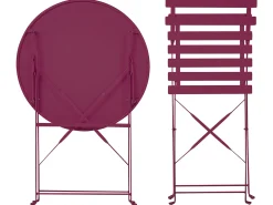 Zestaw mebli balkonowych Składane FIORI Metal Burgundowy