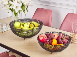 Zestaw 2 mis dekoracyjnych KRUKUT Metal Czarny