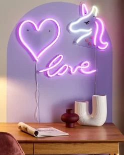 Zestaw 3 neonów LED SUSIE Różowy