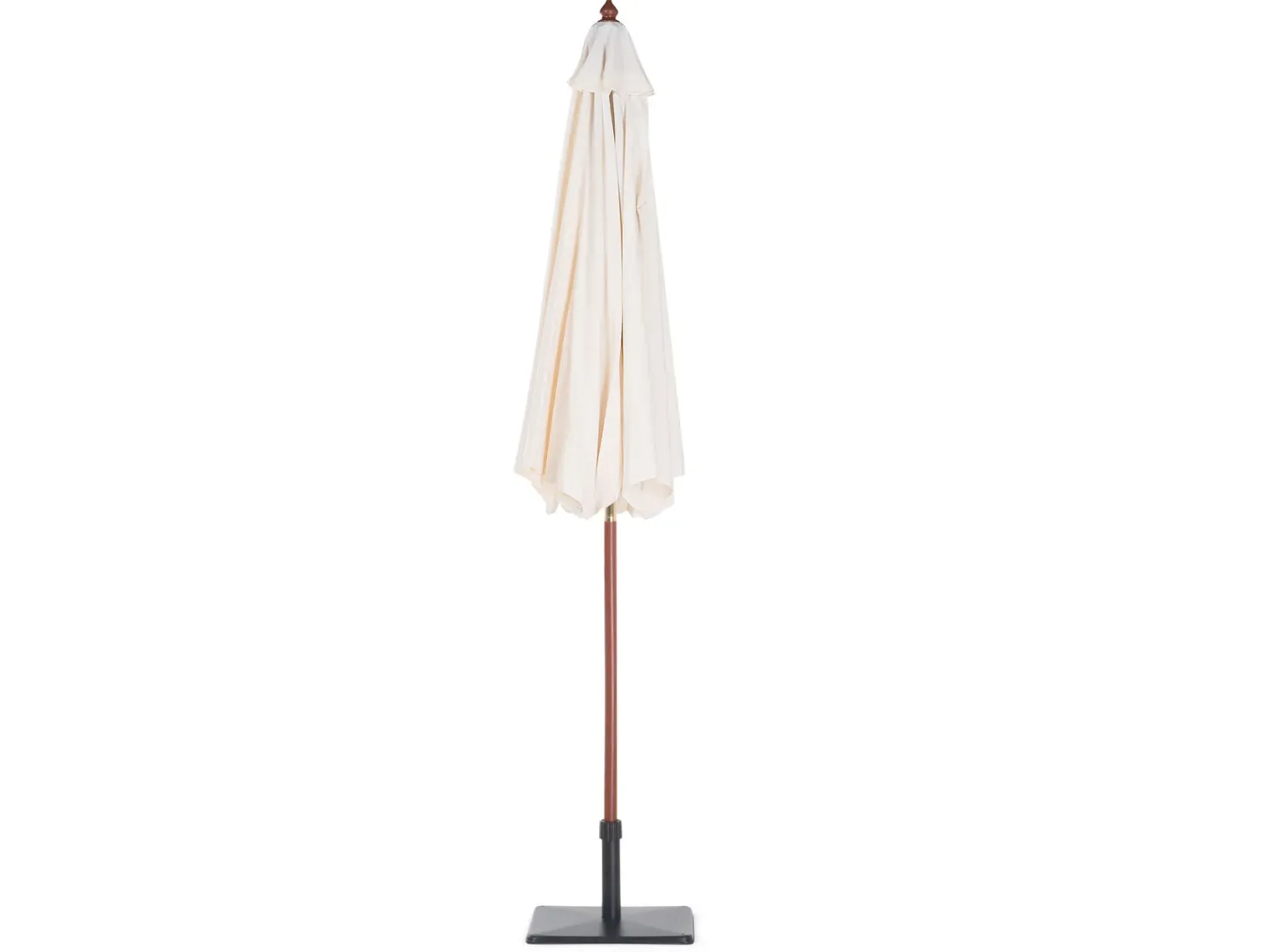 Zestaw ogrodowy dla 4 osób AGELLO Brązowy Drewno akacjowe z parasolem (12 opcji do wyboru)