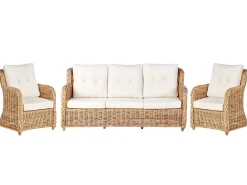 Zestaw ogrodowy dla 5 osób ALESSANO Naturalny Rattan