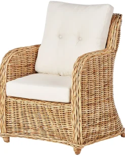 Zestaw ogrodowy dla 5 osób ALESSANO Naturalny Rattan