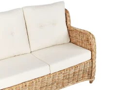 Zestaw ogrodowy dla 5 osób ALESSANO Naturalny Rattan