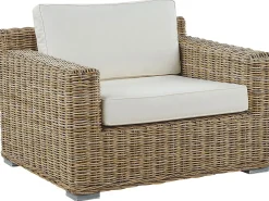 Zestaw ogrodowy dla 4 osób ARDEA Jasnobrązowy Rattan