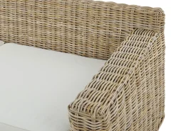 Zestaw ogrodowy dla 4 osób ARDEA Jasnobrązowy Rattan