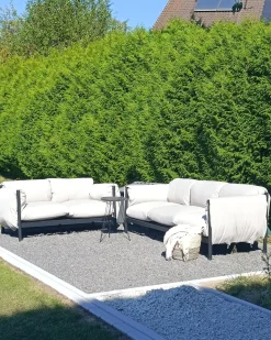 Zestaw ogrodowy dla 5 osób ESPERIA Szary Metal