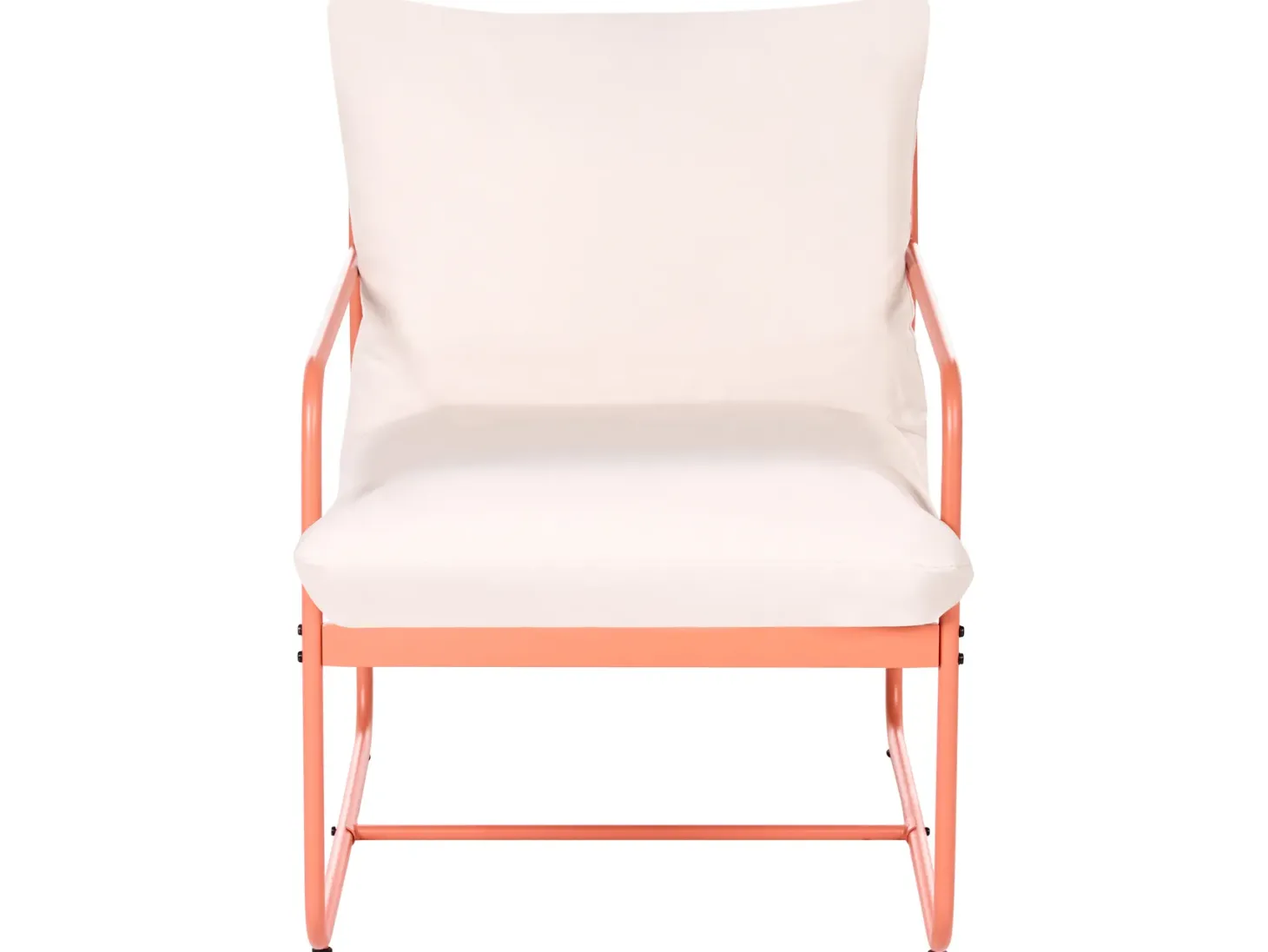 Zestaw ogrodowy dla 4 osób FORMELLO Koralowy Metal ze stolikami