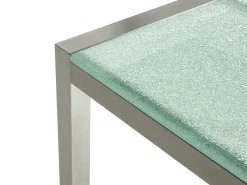 Zestaw ogrodowy dla 8 osób GROSSETO Przezroczysty/ czarny Szkło tłuczone