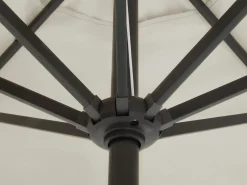 Zestaw ogrodowy dla 4 osób SALENTO Ciemnobrązowy Metal z parasolem (16 opcji do wyboru)