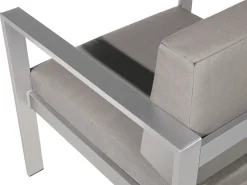 Zestaw ogrodowy ze stolikiem dla 4 osób SALERNO Ciemnoszary Metal