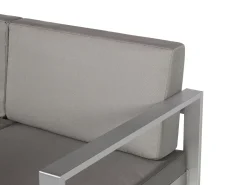 Zestaw ogrodowy ze stolikiem dla 4 osób SALERNO Ciemnoszary Metal